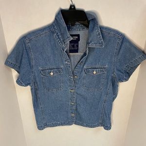 Solutions Original Cropped Denim Jacket with Short Sleeves